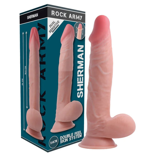ROCKARMY - SHERMAN DILDO REALISTA DUAL DENSITY 24 CM -O- 4.62 CM - Nuvica