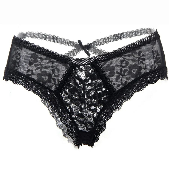 QUEEN LINGERIE - PANTIES DE ENCAJE FLORAL S/M - Nuvica