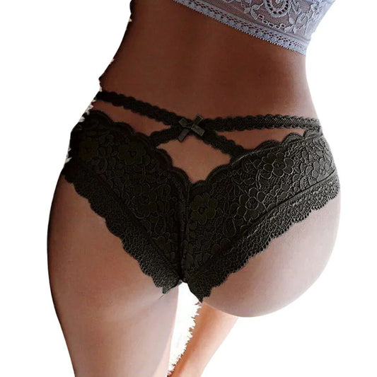 QUEEN LINGERIE - PANTIES DE ENCAJE FLORAL S/M - Nuvica