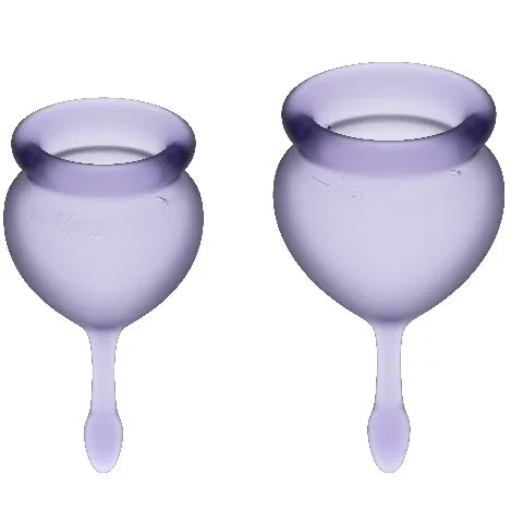 SATISFYER - FEEL GOOD KIT COPA MENSTRUAL AZUL INTENSO 15 + 20 ML - Nuvica