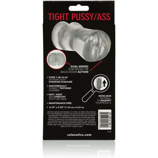 CALEXOTICS - STROKE IT MASTURBADOR VAGINA/ANO TRASLÚCIDO - Nuvica