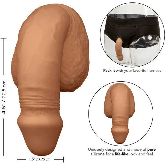CALEXOTICS - PACKING PENIS PENE DE SILICONA 12.75CM CARAMELO - Nuvica