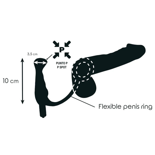 ADDICTED TOYS - VIBRADOR PROSTÁTICO NEGRO 10 CM - Nuvica