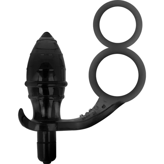 ADDICTED TOYS - PLUG ANAL CON ANILLA DOBLE NEGRO - Nuvica