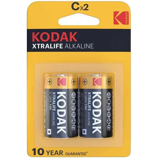 KODAK - XTRALIFE PILAS ALCALINAS C X 2 UNDS - Nuvica