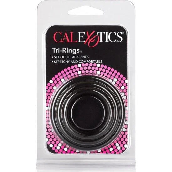 CALEXOTICS - SET TRES ANILLAS NEGRO ERECCIÓN - Nuvica