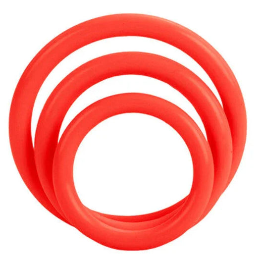 CALEXOTICS - SET TRES ANILLAS ERECCIÓN ROJO - Nuvica