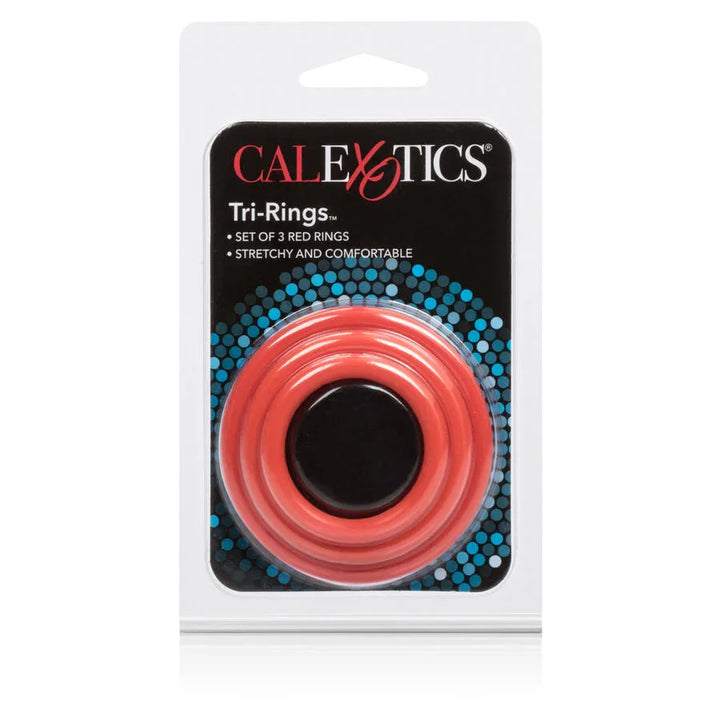 CALEXOTICS - SET TRES ANILLAS ERECCIÓN ROJO - Nuvica