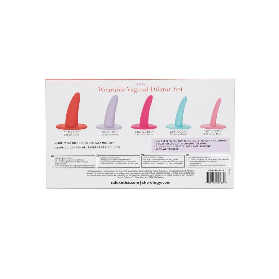CALEXOTICS - KIT 5PC DILATADORES VAGINALES O ANALES MULTICOLOR - Nuvica