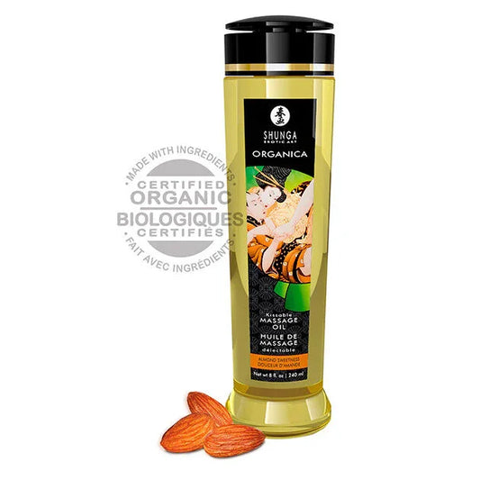 SHUNGA - ACEITE DE MASAJE ORGÁNICO ALMENDRA 240 ML - Nuvica