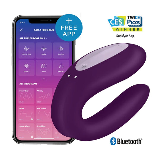 SATISFYER - DOUBLE JOY CON APP ORO NEGRO - Nuvica