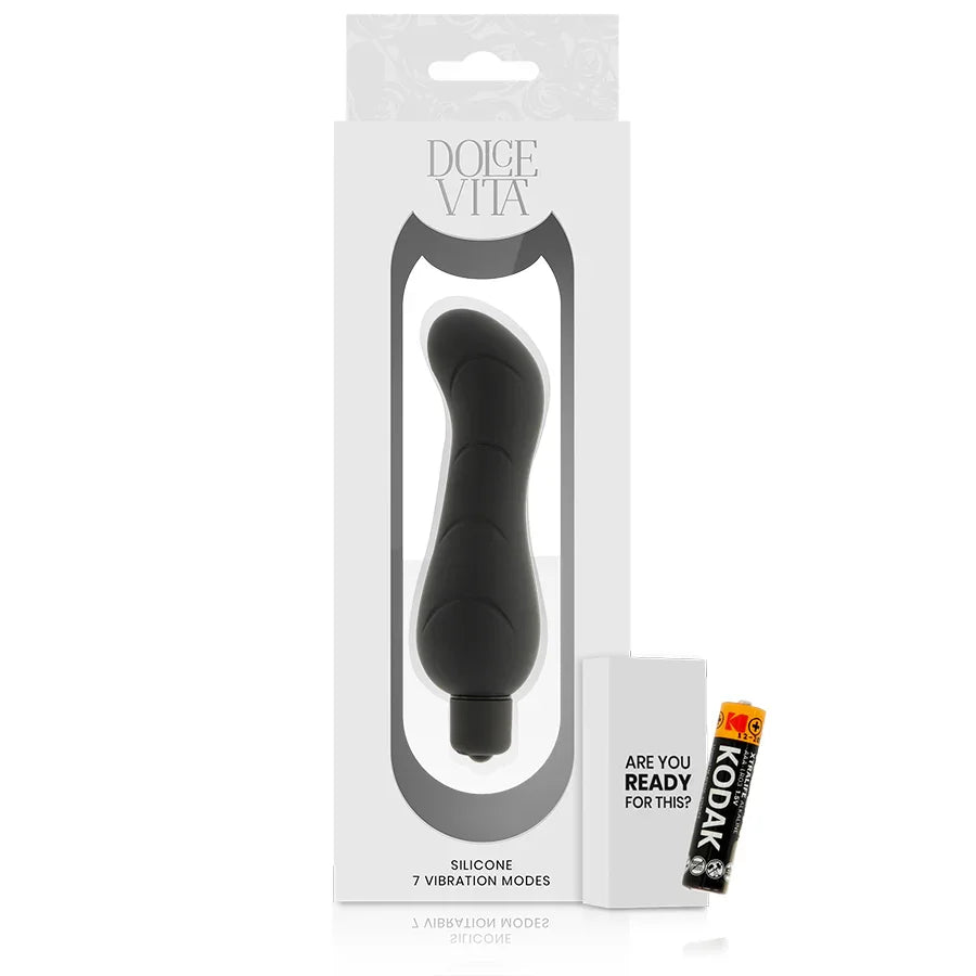 DOLCE VITA - G-SPOT VIBRADOR SILICONA NEGRO - Nuvica