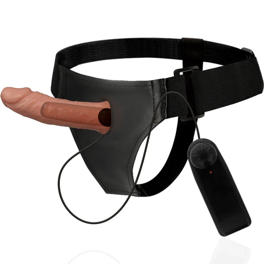 HARNESS ATTRACTION - ARNÉS HUECO BENNY CON VIBRADOR 15 CM -O- 4.5 CM - Nuvica