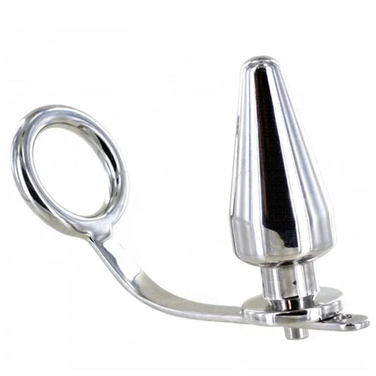 METAL HARD - ANILLO ACERO CON PLUG ANAL 45 X 45MM - Nuvica