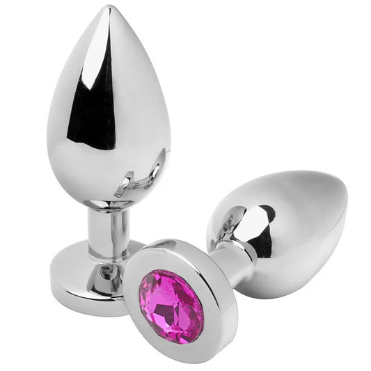 METAL HARD - ANAL PLUG DIAMOND ROSA SMALL 5.71CM - Nuvica