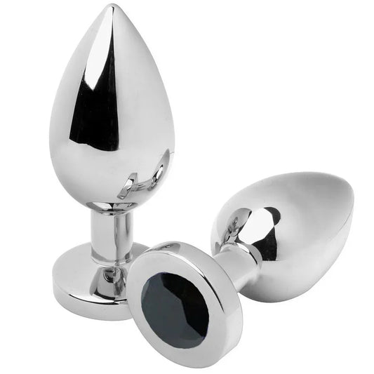 METAL HARD - ANAL PLUG DIAMOND NEGRO SMALL 5.71CM - Nuvica