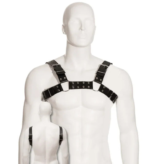 LEATHER BODY - BLACK BULL DOG HARNESS - Nuvica