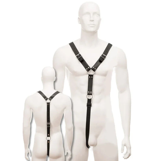 LEATHER BODY - HARNESS MEN NEGRO - Nuvica