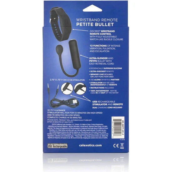 CALEXOTICS - BALA VIBRADORA PEQUEÑA CON PULSERA DE CONTROL - Nuvica