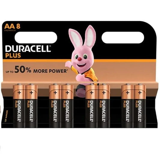 DURACELL - PLUS POWER PILA ALCALINA AA LR6 BLISTER*8 - Nuvica