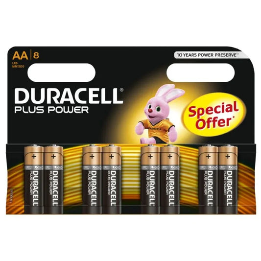 DURACELL - PLUS POWER PILA ALCALINA AA LR6 BLISTER*8 - Nuvica