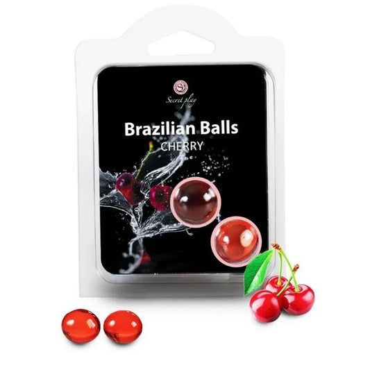 SECRETPLAY - BRAZILIAN BALLS CEREZA SET 2 BOLAS - Nuvica
