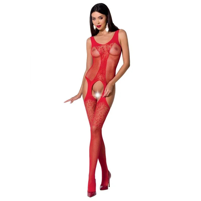 PASSION - WOMAN BS072 BODYSTOCKING TALLA ÚNICA NEGRO - Nuvica