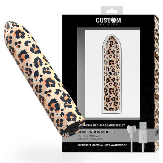 CUSTOM BULLETS - BALA RECARGABLE LEOPARD 10 INTENSIDADES - Nuvica