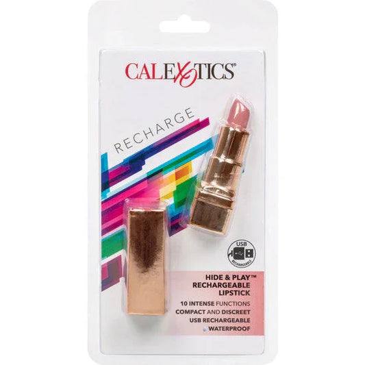 CALEXOTICS - BALA PINTALABIOS RECARGABLE HIDE & PLAY SOFT ROSA - Nuvica