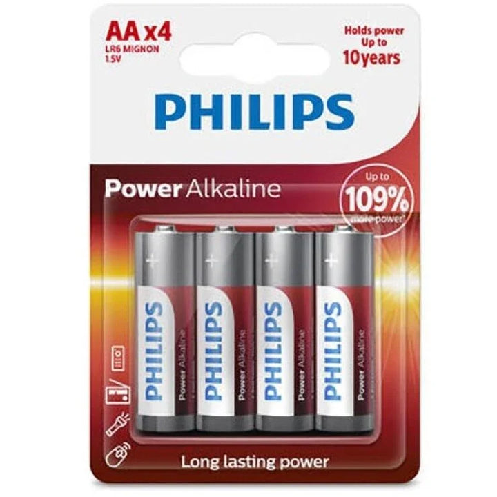 PHILIPS - POWER ALKALINE PILA AA LR6 BLISTER*4 - Nuvica