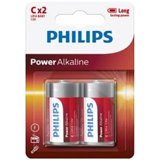 PHILIPS - POWER ALKALINE PILA C LR14 BLISTER*2 - Nuvica