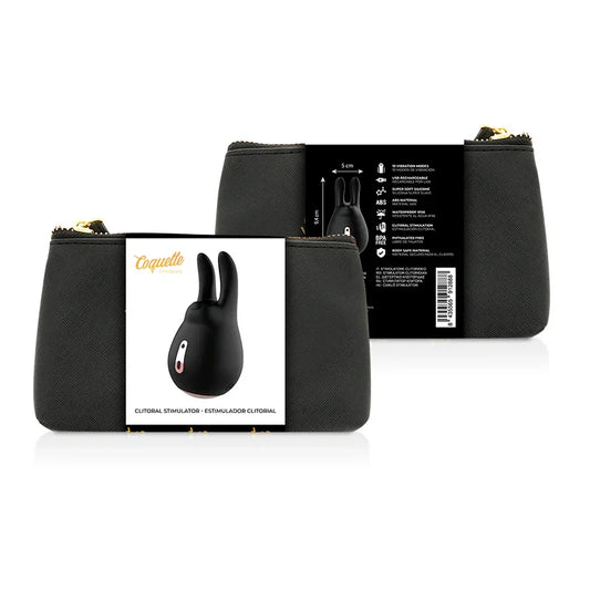 COQUETTE CHIC DESIRE - ESTIMULADOR CLÍTORIS NEGRO / GOLD CONEJO - Nuvica