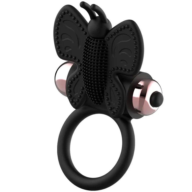 COQUETTE CHIC DESIRE - COCK RING BUTTERFLY ANILLO VIBRADOR NEGRO / GOLD - Nuvica