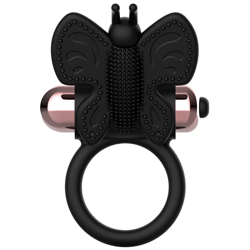 COQUETTE CHIC DESIRE - COCK RING BUTTERFLY ANILLO VIBRADOR NEGRO / GOLD - Nuvica