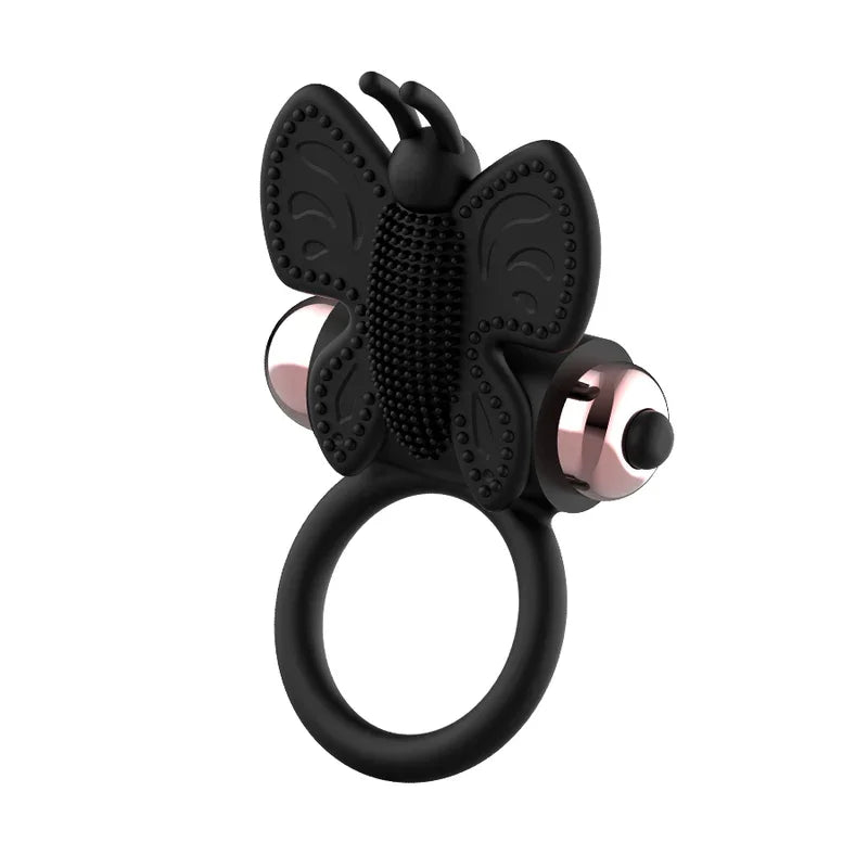COQUETTE CHIC DESIRE - COCK RING BUTTERFLY ANILLO VIBRADOR NEGRO / GOLD - Nuvica