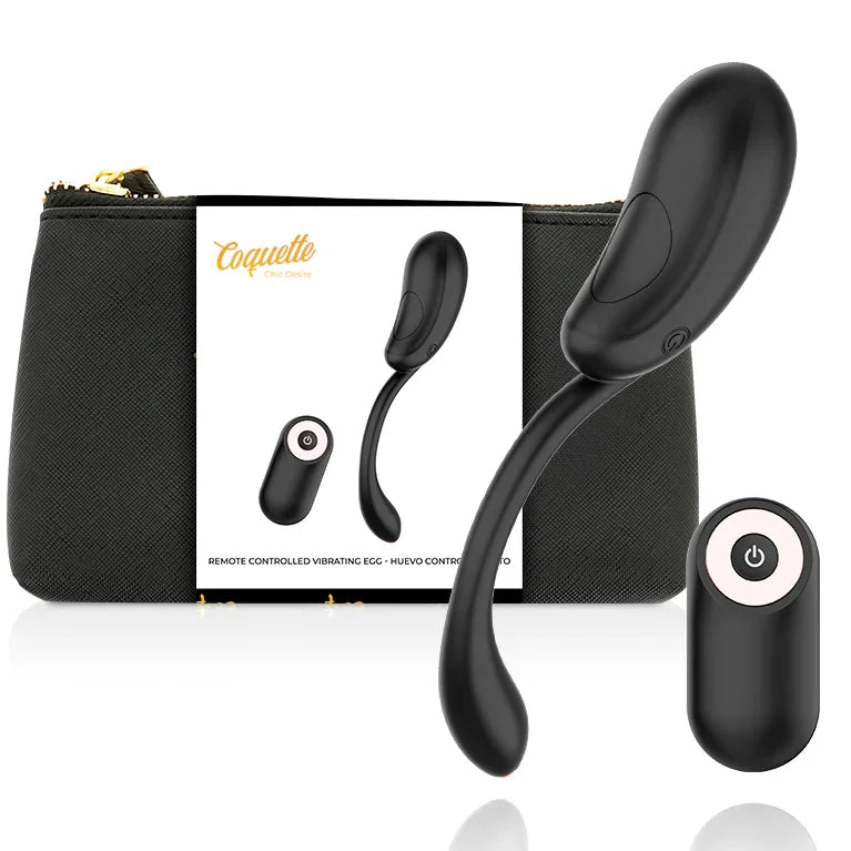 COQUETTE CHIC DESIRE - HUEVO CONTROL REMOTO RECARGABLE NEGRO / GOLD - Nuvica