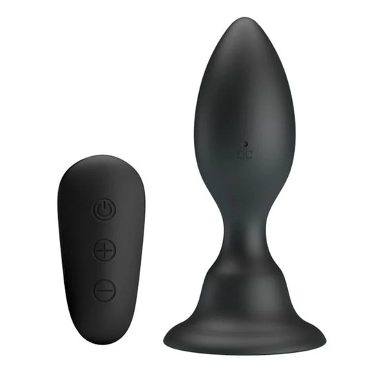 MR PLAY - PLUG ANAL CON VIBRACIÓN NEGRO CONTROL REMOTO - Nuvica