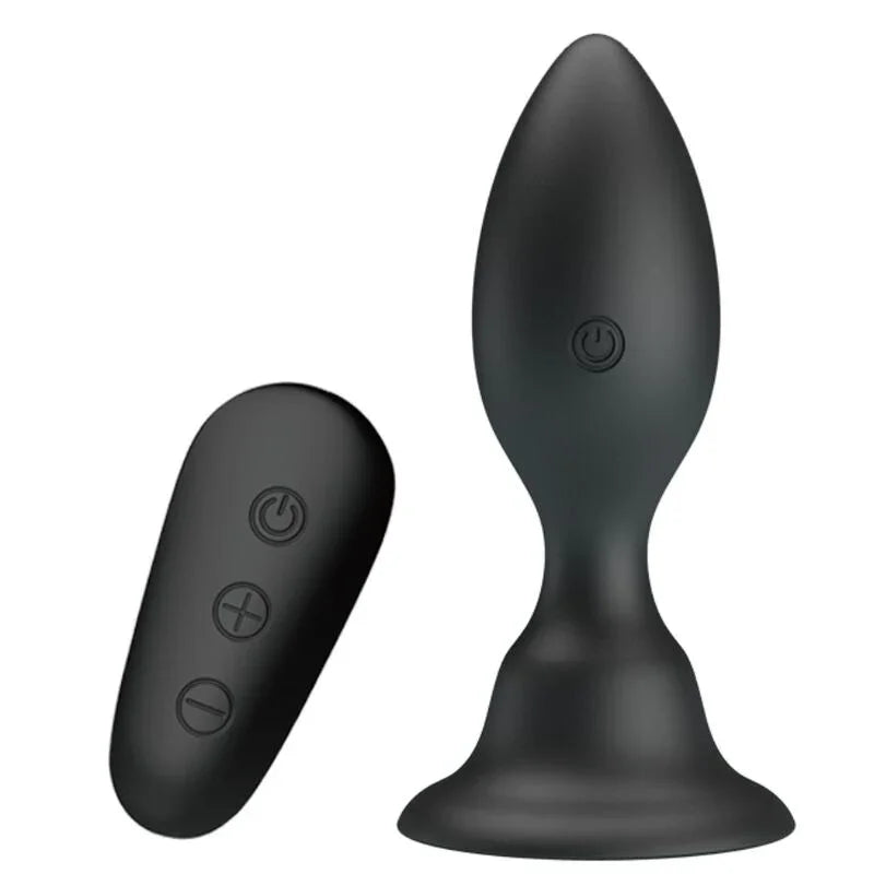 MR PLAY - PLUG ANAL CON VIBRACIÓN NEGRO CONTROL REMOTO - Nuvica