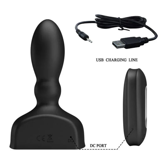 MR PLAY - PLUG ANAL HINCHABLE NEGRO CONTROL REMOTO - Nuvica