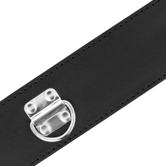 DARKNESS - COLLAR BDSM CON CANDADO NEGRO - Nuvica