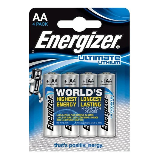 ENERGIZER - ULTIMATE LITHIUM PILA LITIO AA L91 LR6 1,5V BLISTER*4 - Nuvica