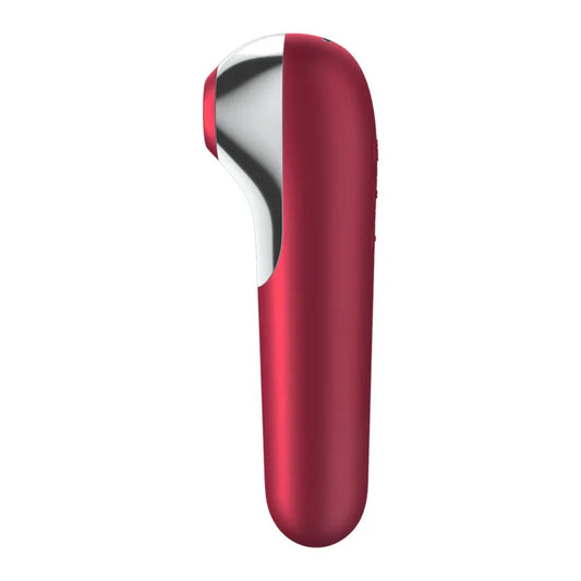 SATISFYER - DUAL LOVE VIBRADOR Y SUCCIONADOR CON AIRE PULSADO ROJO - Nuvica