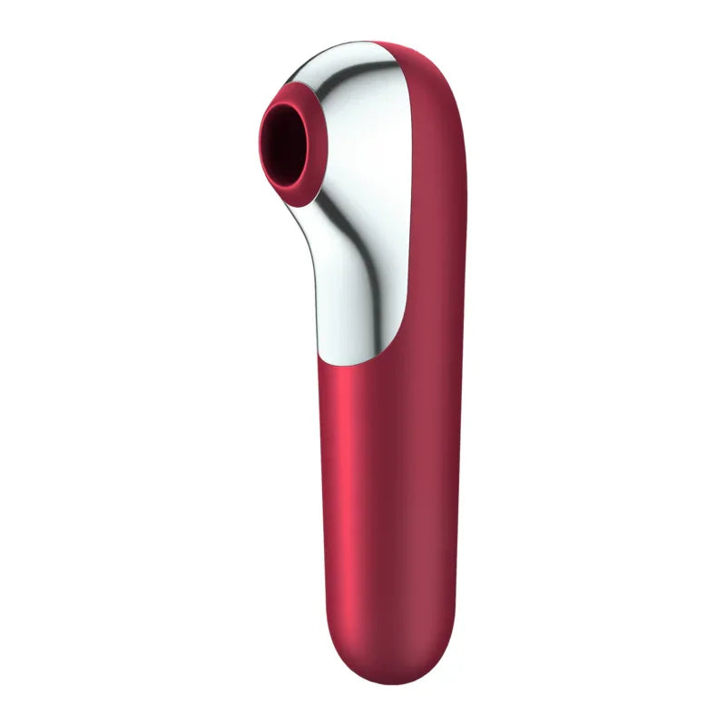 SATISFYER - DUAL LOVE VIBRADOR Y SUCCIONADOR CON AIRE PULSADO ROJO - Nuvica