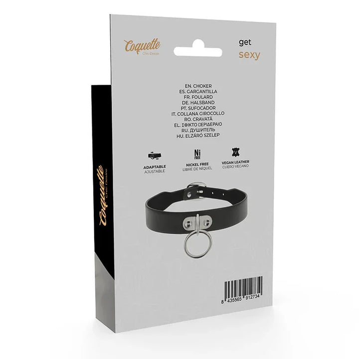 COQUETTE CHIC DESIRE - COLLAR CUERO VEGANO ACCESORIO WOMAN FETISH - Nuvica