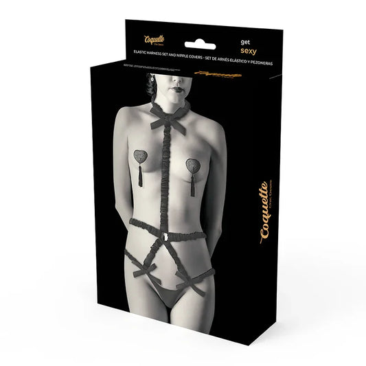COQUETTE CHIC DESIRE - LINGERIE SET CON PEZONERAS DELUXE - Nuvica