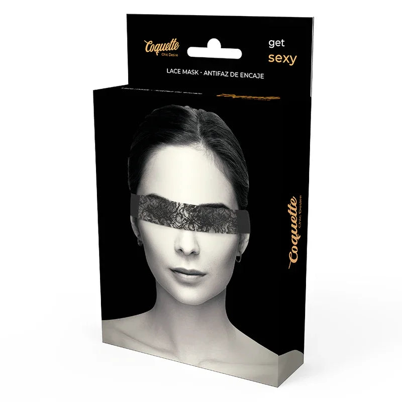 COQUETTE CHIC DESIRE - ANTIFAZ ENCAJE NEGRO CINTA - Nuvica