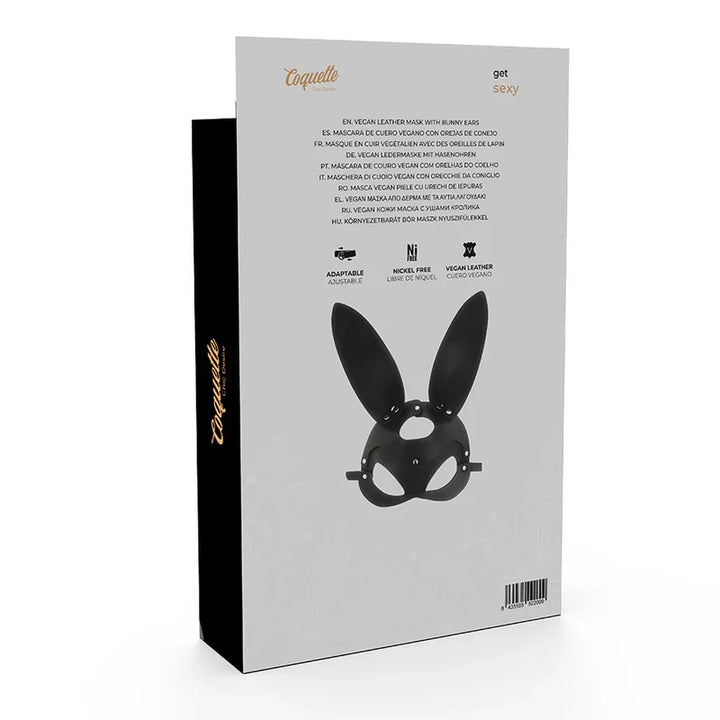 COQUETTE CHIC DESIRE - MASCARA CUERO VEGANO CON OREJAS DE CONEJO - Nuvica