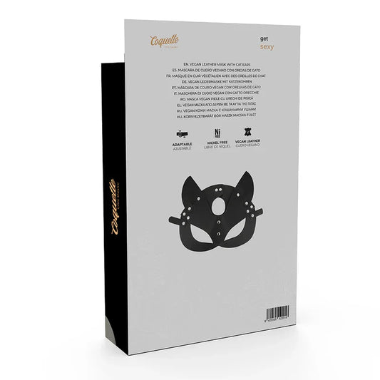 COQUETTE CHIC DESIRE - MASCARA CUERO VEGANO CON OREJAS DE GATO - Nuvica