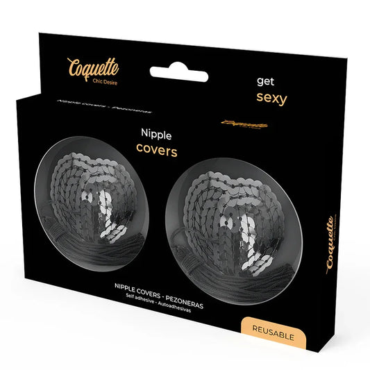 COQUETTE CHIC DESIRE - CUBRE PEZONES NEGRO LENTEJUELAS - Nuvica