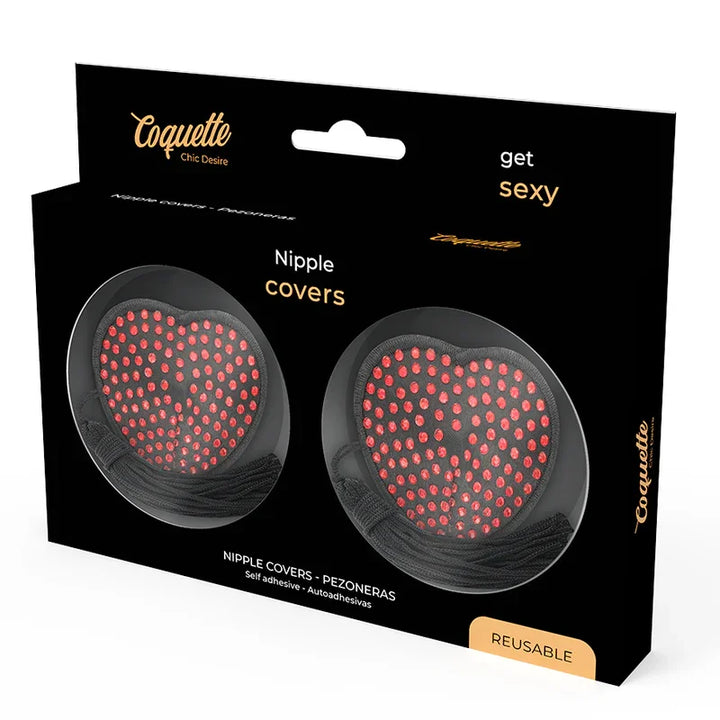 COQUETTE CHIC DESIRE - CUBRE PEZONES ROJO / NEGRO - Nuvica